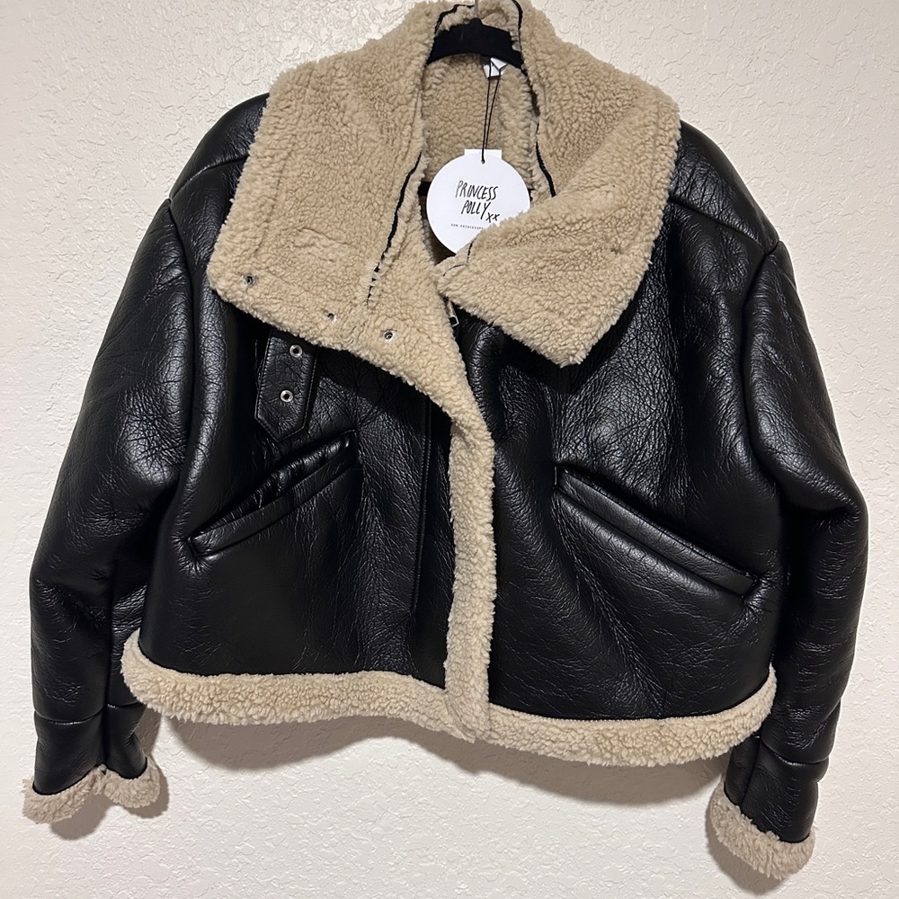 Princess Polly Kimmons Faux Leather Jacket Size 0 Fits up to a medium - Picture 6 of 7